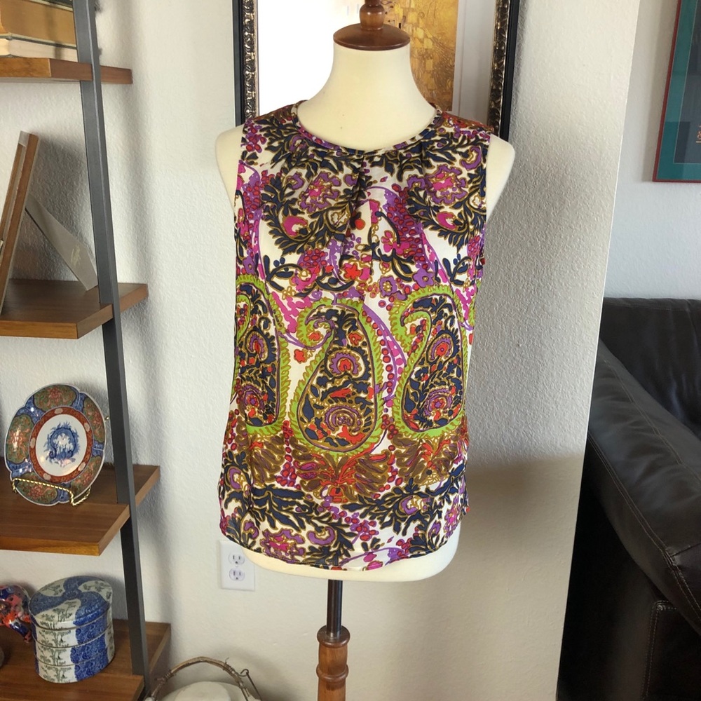 Talbots Petites Jewel Toned Cotton top